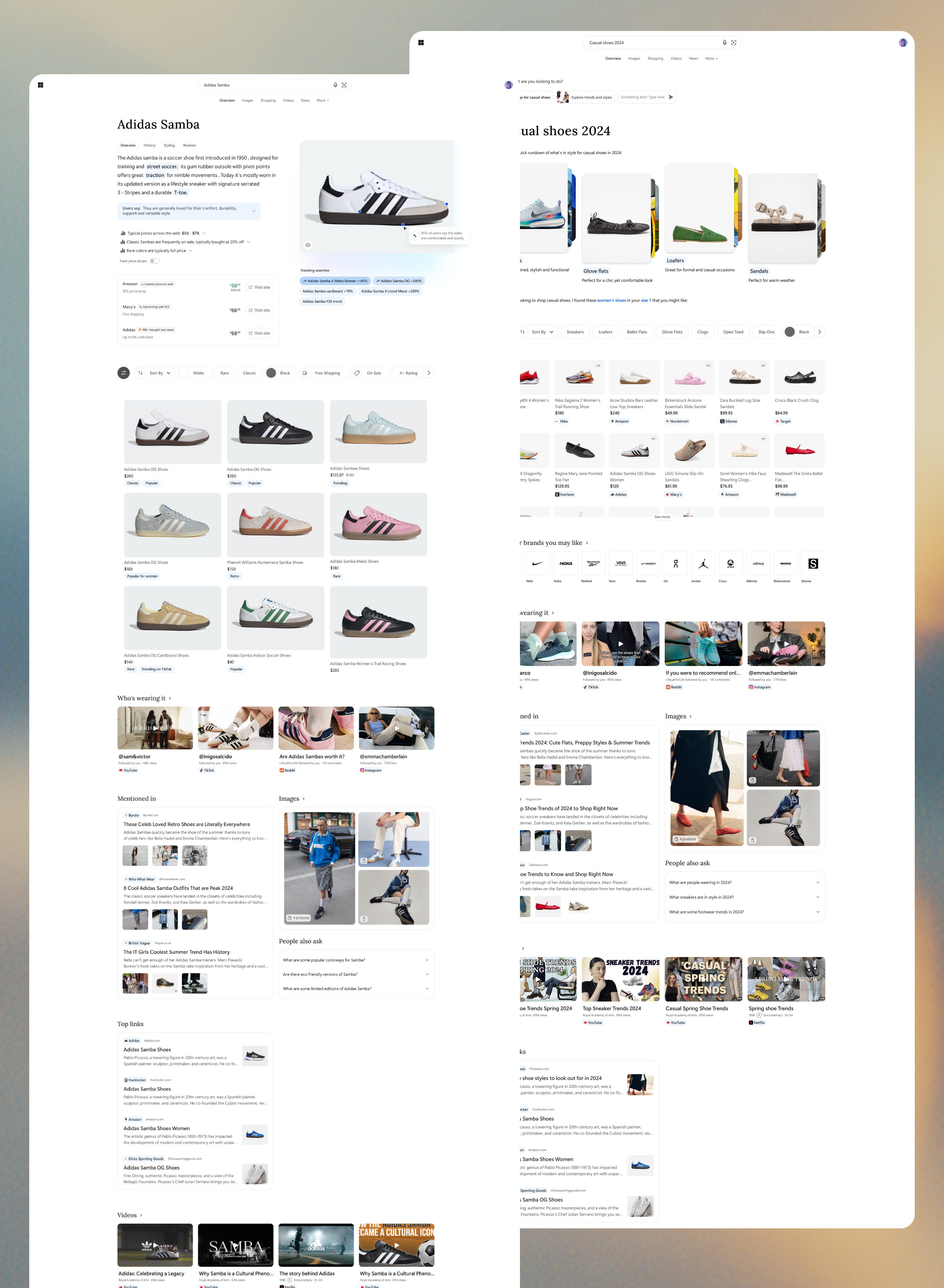 Image-led answer design for visual shopping categories
